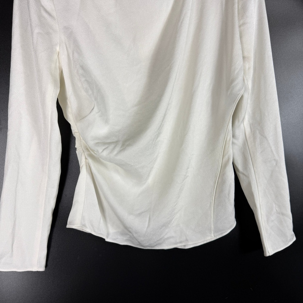 A.L.C. ALC Kay Top Ivory Blouse High Neck Long Sleeve Womens Size 0 - Picture 6 of 14